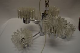 Six Branch 1970's Ceiling Lamp