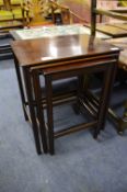 Mahogany nest of Three Tables