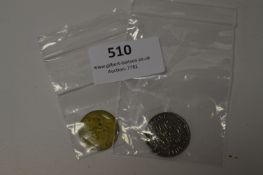 George III Token 1797 and Queen Victoria One Shilling 1897