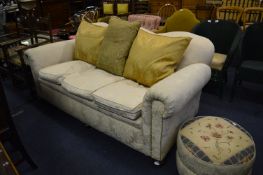 Upholstered Chesterfield Three Seat Sofa