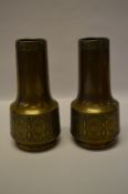 Pair WMF Brass Vases