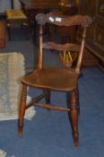 Set of Four Elm Seated Kitchen Chairs