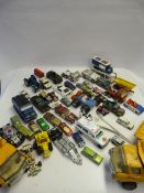 Box of Play Worn Dinky, Corgi, Etc