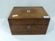 Burr Walnut Stationery Box