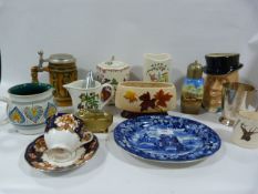 Collection of Pottery Including Masons, Toby Jug, Denby, Wedgwood and Royal Albert
