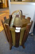 Mahogany and Brass Wastebin