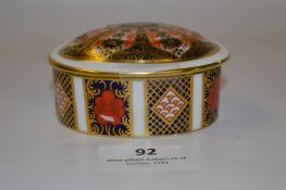 Crown Derby Old Imari Pattern Trinket Box