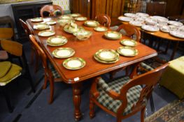 Waring and Gillows Draw Leaf Table with Four Dining Chairs and Two Carvers