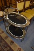 Chrome Art Deco Style Serving Trolley