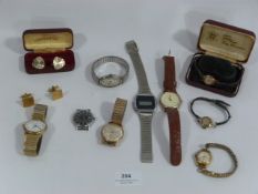 Tray of Ladies and Gents Wristwatches