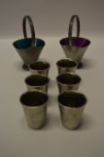 Norwegian Pewter Spirit Cups