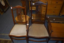 Edwardian Mahogany Dining Chair and Elbow Chair