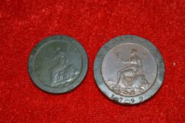 George III 1792 Penny and a Half Penny