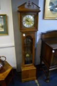 Oak Cased Grandmother Clock