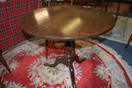Mahogany Tilt Top Tripod Table