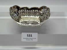 Silver Pierced Bonbon Dish - 39.7g