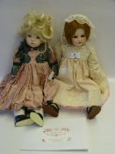 2 Georgia Vienna Porcelain Dolls