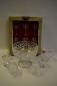 Collection of Crystal Glassware, Ball and Ravenhead Glasses