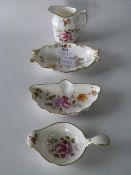 Three Royal Crown Derby Trinket Trays, Dishes and a Jug