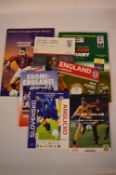 Seven England Football Programmes