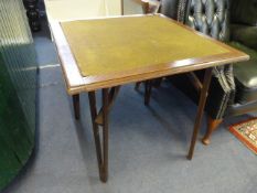 Oak Folding Card Table