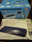 Single Airbed and a Steam Cleaner