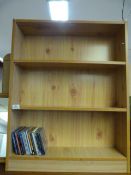Three Height Pine Bookshelf
