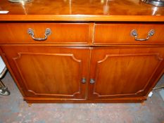 Walnut Veneered Side Unit