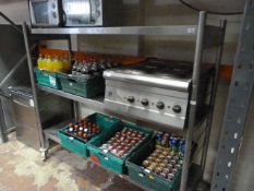 Three Tier Mobile Stainless Steel Shelf Unit