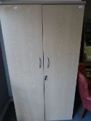 Light Oak Two Door Cupboard