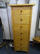 Solid Oak Chest of Seven Drawers