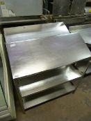 Stainless Steel Preparation Unit with Two Under Shelves