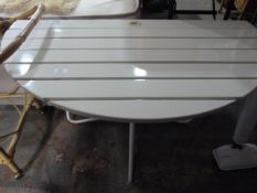 White Folding Garden Table