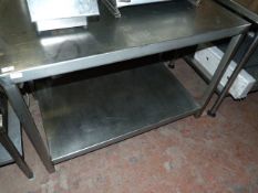 Stainless Steel Preparation Unit with Undershelf