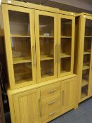 Light Oak Sideboard with Bookcase