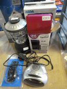 Six Mixed Items Including Extension Leads Indoor Aerials, Radio Clock Alarms, etc.