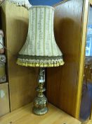 Antique Style Brass Lamp with Shade