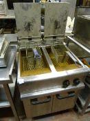 Lincat Floor Standing Two Basket, Two Compartment Fryer