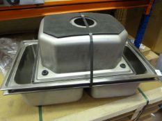*Three Stainless Steel Wash Hand Basins F33
