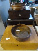 Two Wood Bowls and Two Boxes