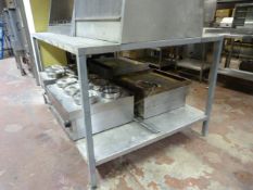 Stainless Steel Preparation Table with Served Through Heated Display and Burger Shute