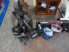 Electric Power Caddy and Golf Balls