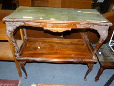 Pair of Mahogany Occasional Tables with Inlet Leather Tops