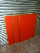 Three Felt Notice Boards