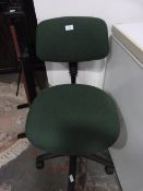 Green Upholstered Swivel Office Chair