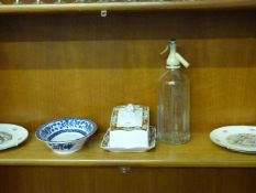 Vintage Soda Siphon, Cheese Dish, Etc