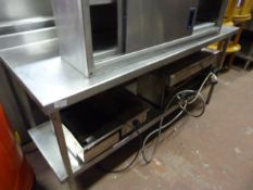 A Stainless Steel Preparation Table with Undershelf