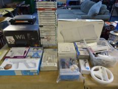 Wii Package including Console, Fit Board, Microphones, 28 Wii Games, etc.