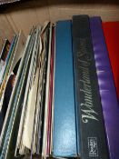 Box of Assorted LP Records and Box Sets