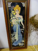 Framed Set of Three Maws Slipware Tiled Pictures